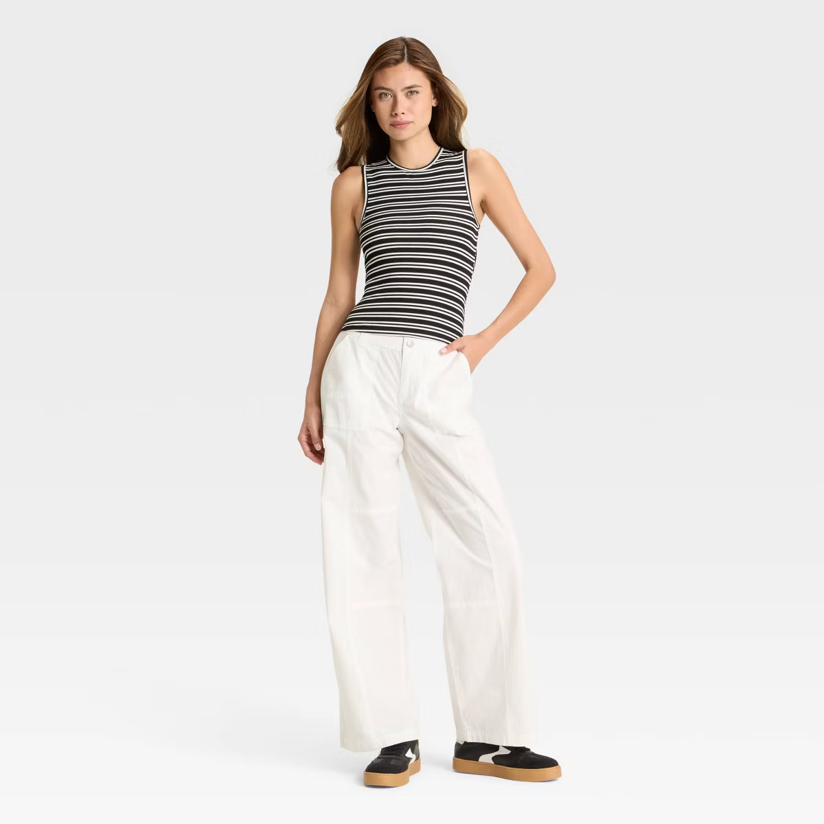 Women's Open Back Ribbed Tank Top - Wild Fable™ | Target