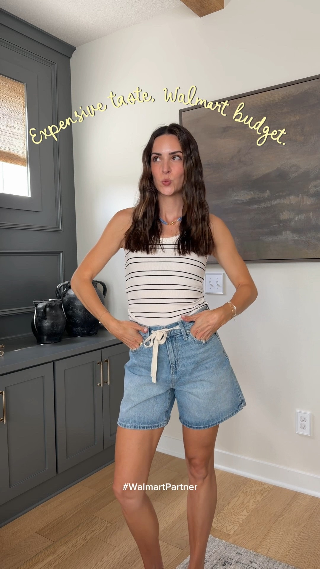 #WalmartPartner | Expensive taste on a @walmartstyle budget 👏🏼 Everything is $45 and under, most under $25!!  #WalmartStyle 

SIZING—
Stripe tank: sized down 1 (XS)
Drawstring denim shorts: true to size (2) size down if between sizes 
Eyelet top: sized down 1 (XS)
Green sandals: true to size, size up if between
Stripe shirt: tts (S)
Stripe shorts: tts (S)
Satin skirt: tts (S)
Black sandals: tts, size up if between
Crochet knot flats: tts, size up if between

#LTKootd #LTKSeasonal #LTKgrwm