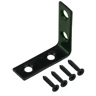3 in. Black Corner Brace (4-Pack) | The Home Depot