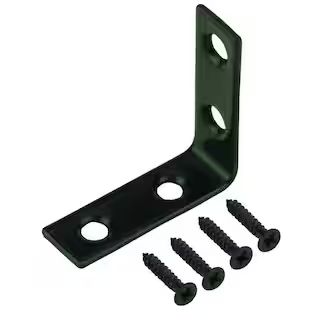 3 in. Black Corner Brace (4-Pack) | The Home Depot