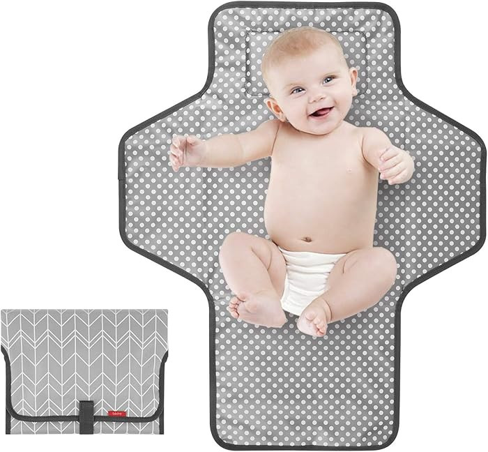 Portable Changing Pad for Baby, Waterproof Travel Changing Pads for Moms, Dads, with Built-in Pil... | Amazon (US)