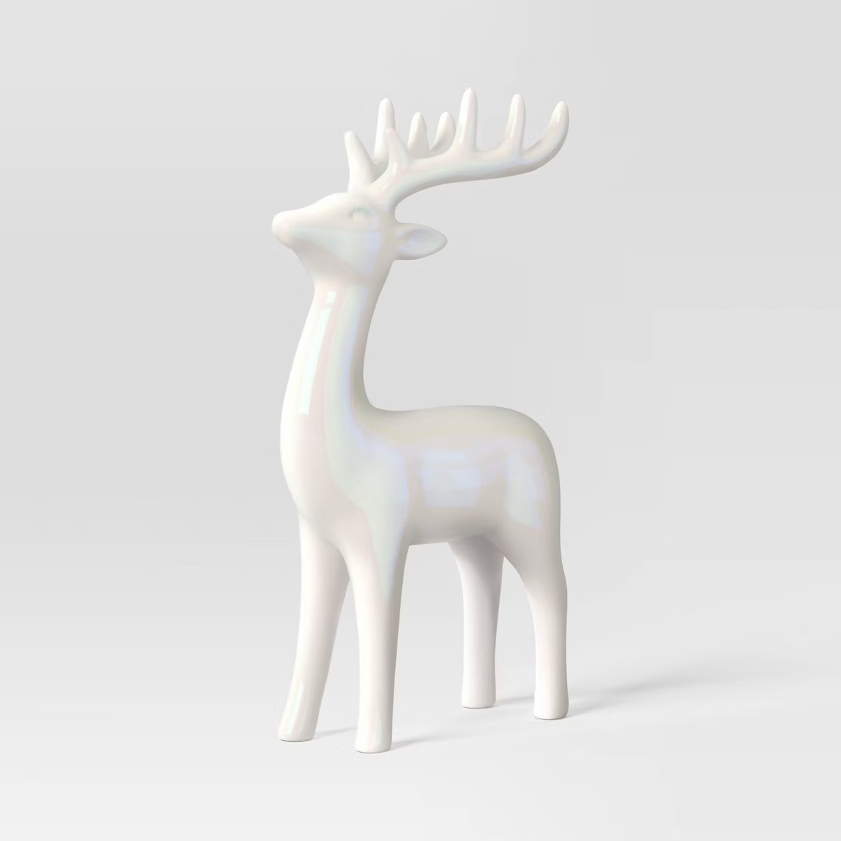 Christmas Ceramic Iridescent Deer Figural - Wondershop™ | Target