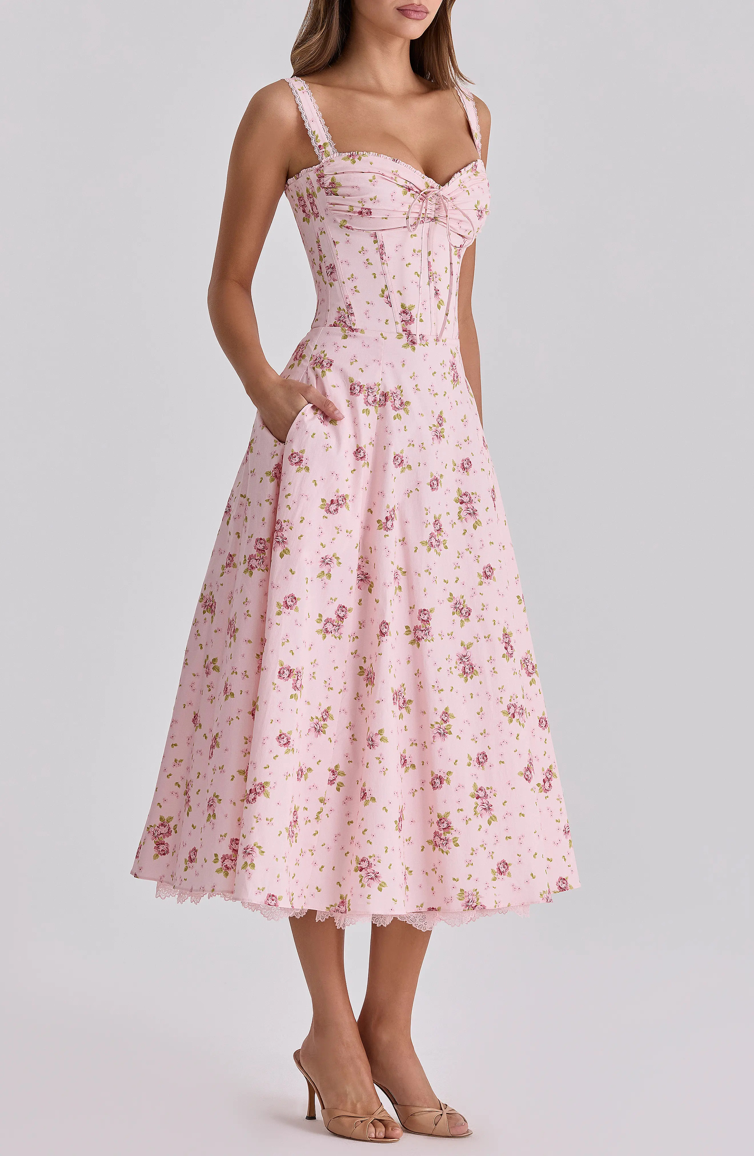 Rosalee Floral Stretch Cotton Petticoat Dress (Women) | Nordstrom | Nordstrom