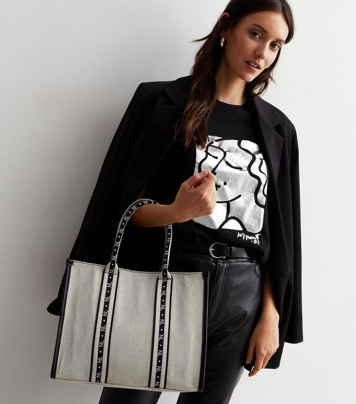 Off White Canvas Tote Bag | New Look | New Look (UK)