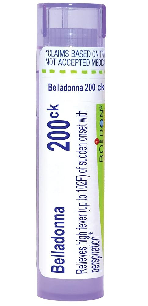 Boiron Belladonna 200CK, 80 Pellets, Homeopathic Medicine for Fever | Amazon (US)