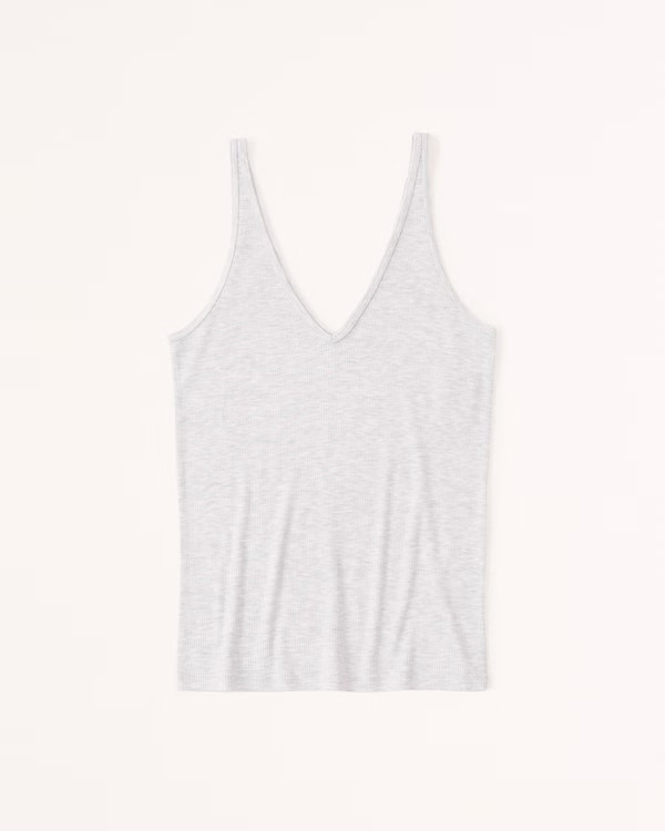 Featherweight Rib Tuckable V-Neck Tank | Abercrombie & Fitch (US)