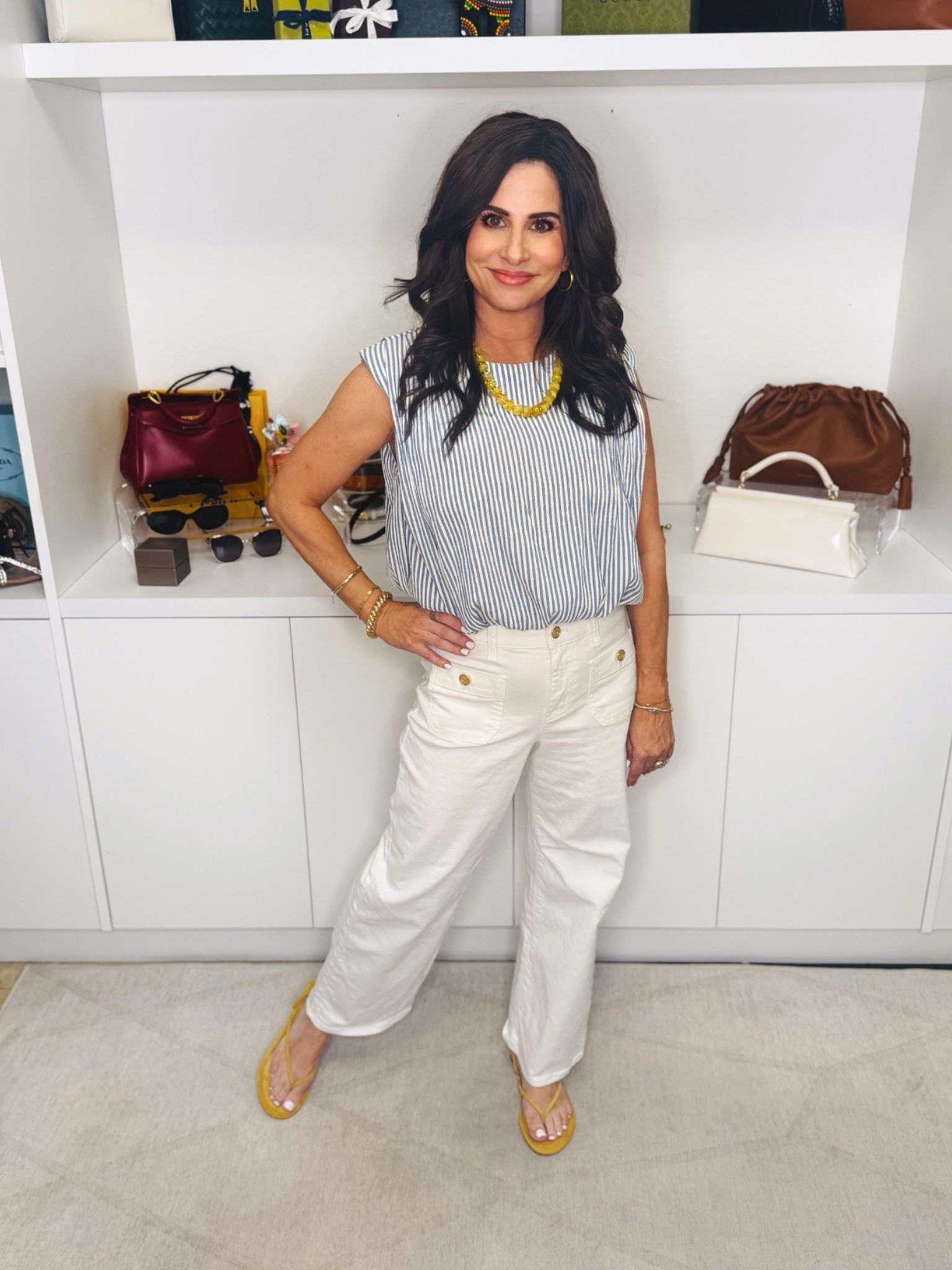 The perfect casual summer look with a pop of yellow. Top sm , jeans 25 . #summercasualinspo #stylingyellow

#LTKOver40 #LTKPetite #LTKootd