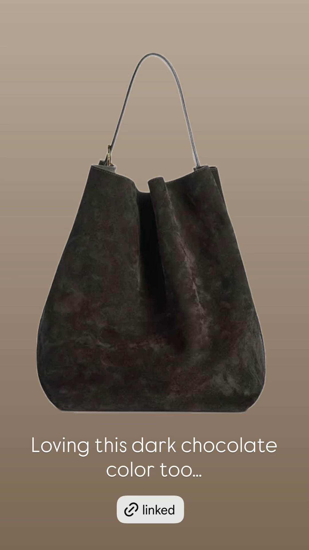 The it bag of the season 🤎 I’m obsessed with this espresso brown suede slouchy tote — the soft, buttery dark chocolate suede and adjustable strap make it the perfect mix of luxe + laid-back. It’s giving effortless chic for fall and winter, but honestly, this is a year-round staple. Style it with oversized knits now and linen sets later — so versatile and timeless. ✨

#LTKfashion #slouchytote #espressobrownsuede #darkchocolatesuede #fallwinterstyle #itbag #minimaliststyle #quietluxury #elevatedbasics #capsulewardrobe



#LTKItBag #LTKSeasonal #LTKGiftGuide
