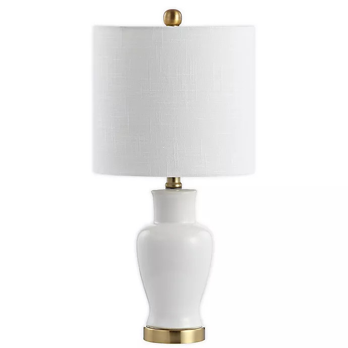 JONATHAN  Y Chi LED Table Lamp in White with Linen shade | Bed Bath & Beyond | Bed Bath & Beyond