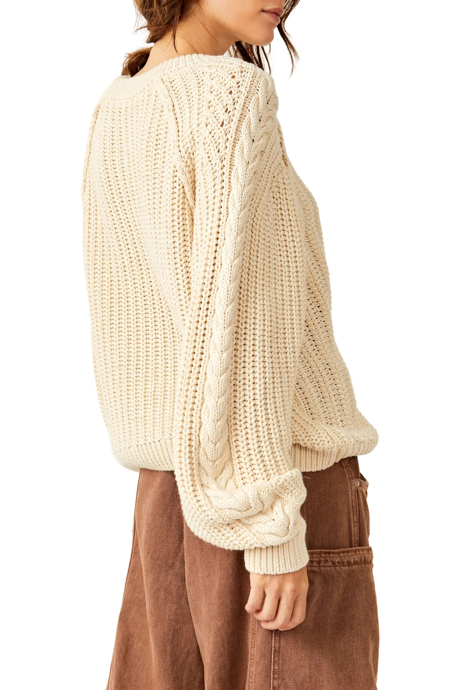 Frankie Cable Cotton Sweater | Nordstrom