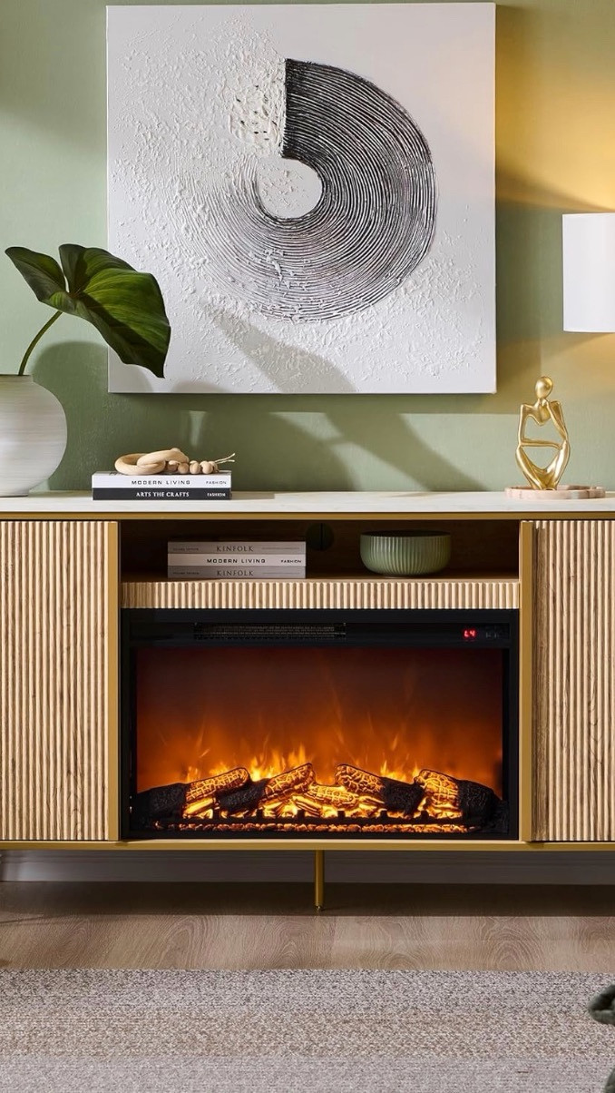 Finally got my fireplace TV stand together! 🥰🔥🥰

#LTKdayinmylife #LTKOver40 #LTKSeasonal