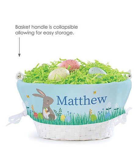 Blue Bunny Personalized Easter Basket | Zulily