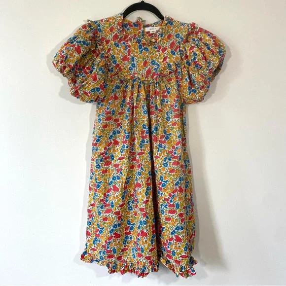 DOEN Alice Dress in Poppy and Daisy Floral Petite Print Mini Puff Sleeve XS | Poshmark