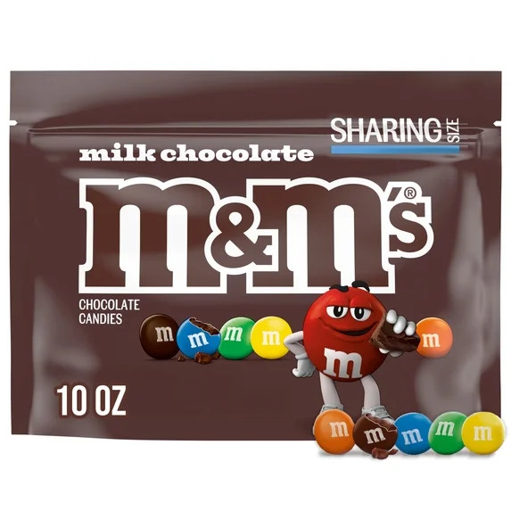 M&M's Milk Chocolate Candy Sharing Size - 10 oz Bag | Walmart (US)