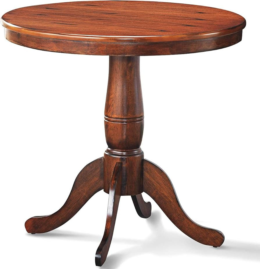 Amazon.com - Giantex Round Dining Table for 2-4 People, 32" D X 30" H Wooden Kitchen Table with S... | Amazon (US)
