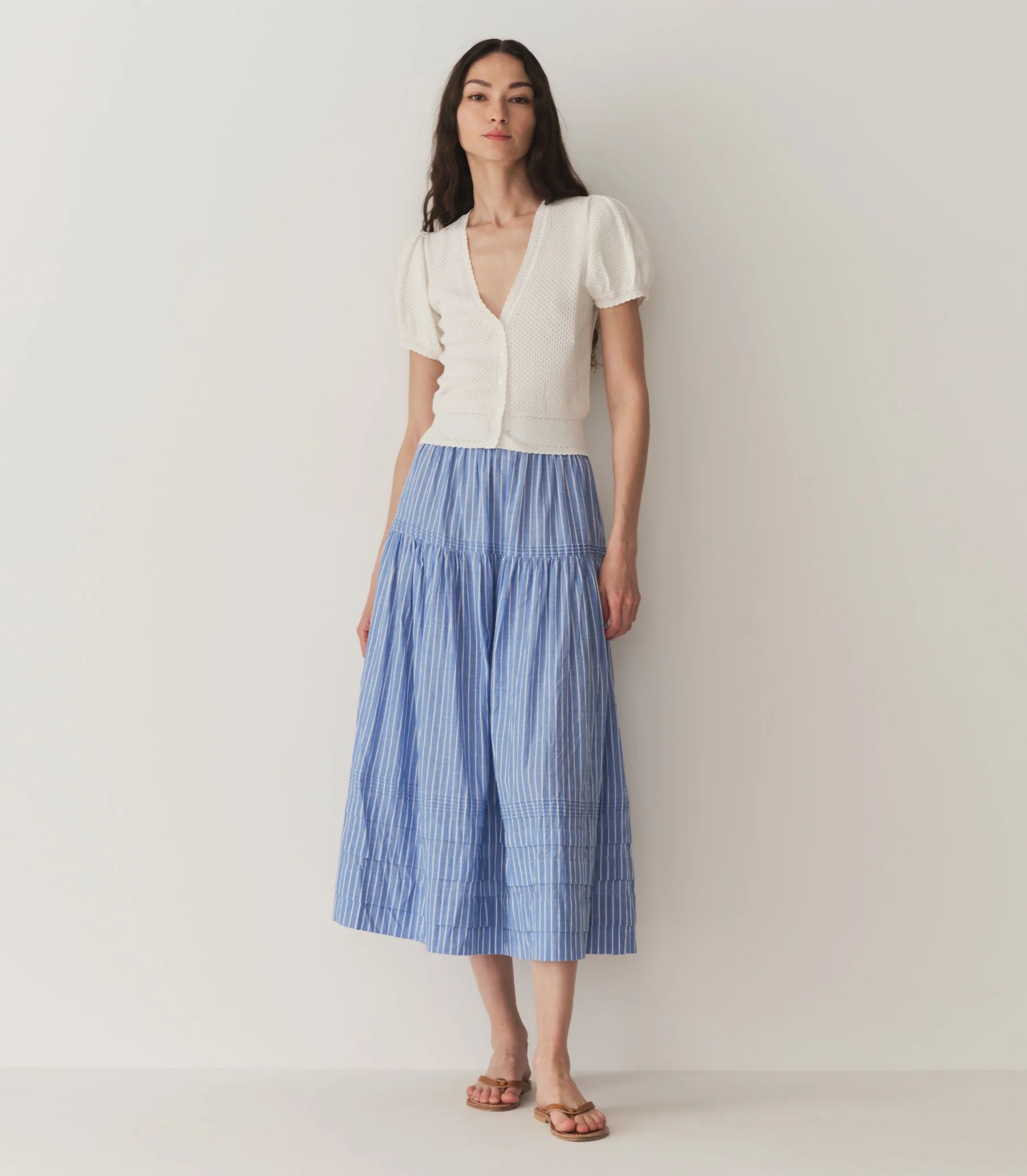 Sebastiane Skirt - Deauville Stripe | DÔEN | DOEN