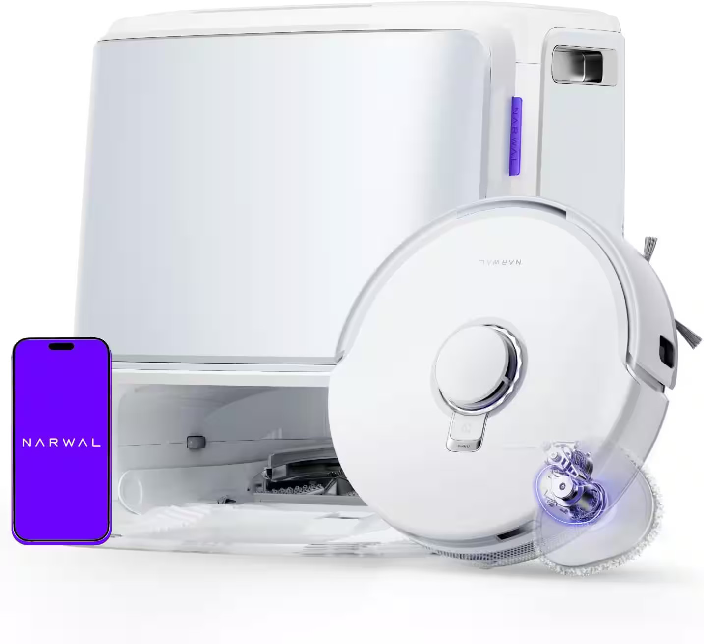 Narwal - Freo Z10 Wi-Fi Connected Robot Vacuum & Mop - White | Best Buy U.S.