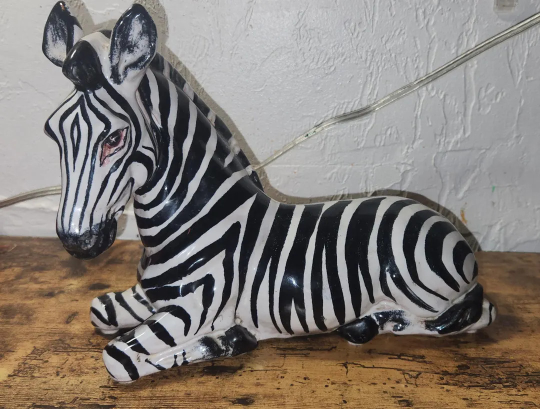 Italian Art pottery large Zebra signed | Etsy (US)
