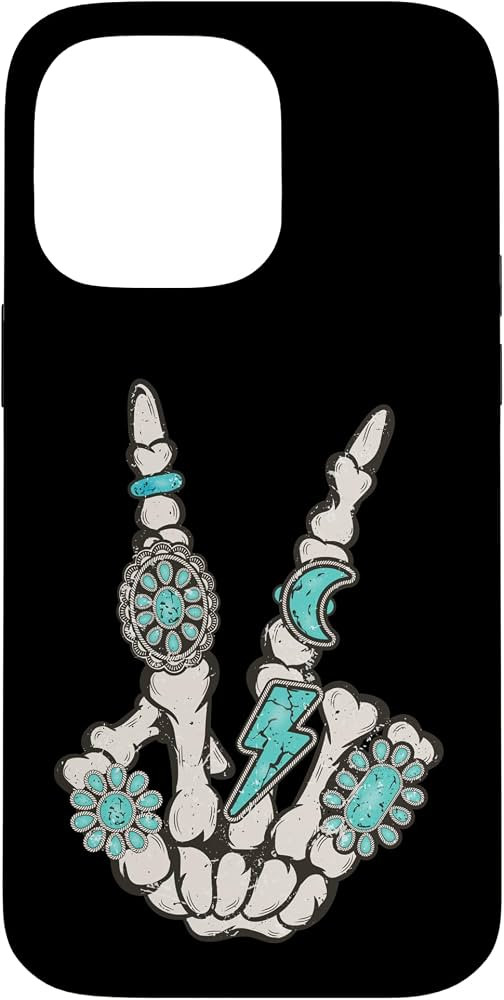 iPhone 14 Pro Max Skeleton Turquoise Hand Western Rodeo Cowboy Cowgirl Case | Amazon (US)