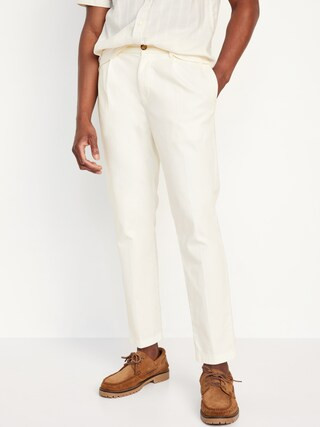 Loose Taper Built-In Flex Pleated Ankle Chino | Old Navy (CA)