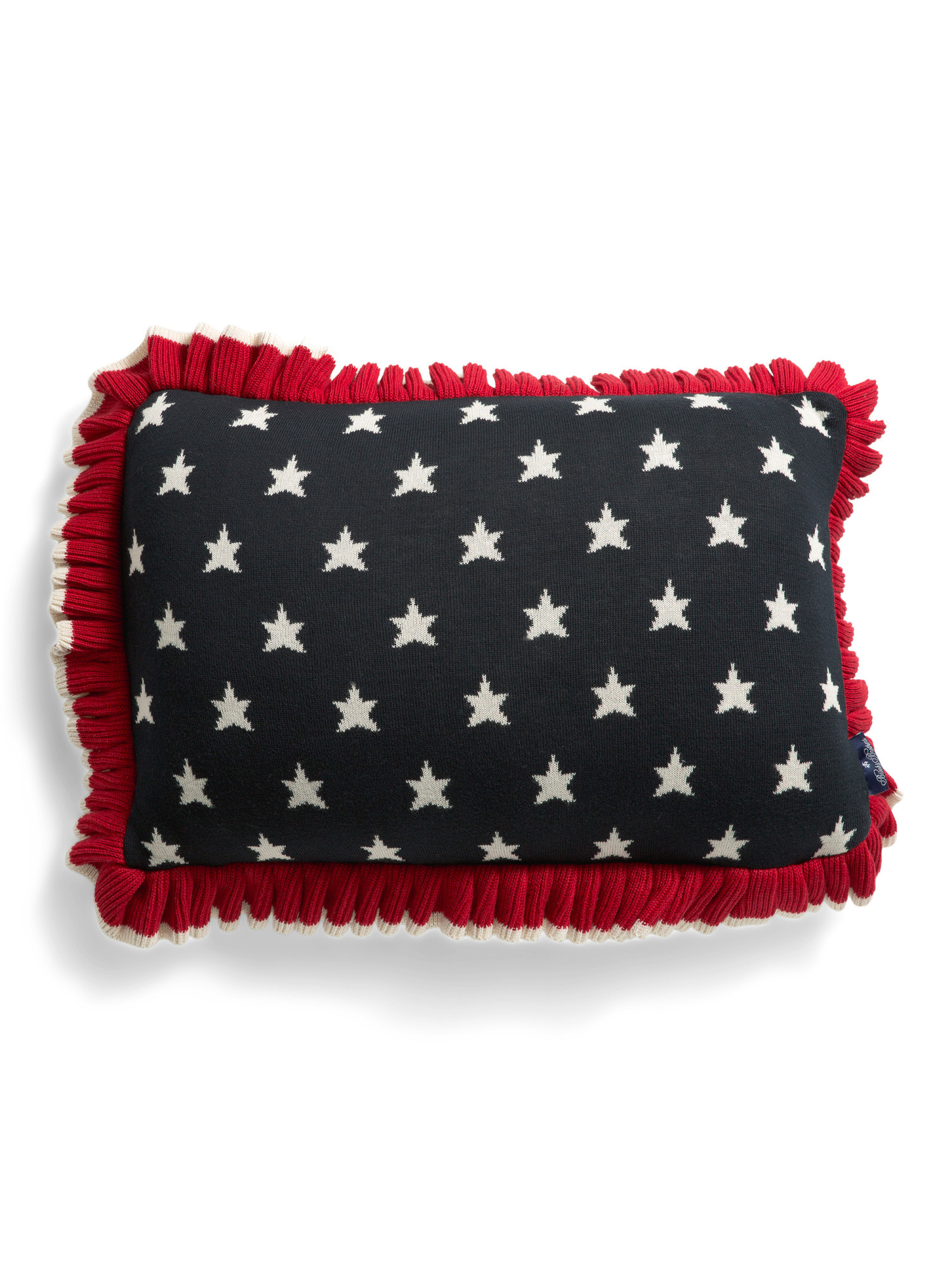 14x20 Knit Stars Americana Micro Ruffle Lumbar Pillow | TJ Maxx