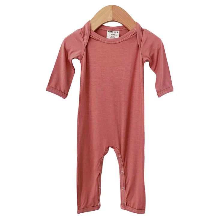 Long Sleeve Romper, Dusty Rose | SpearmintLOVE