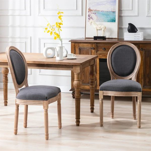 Woodberry Fabric King Louis Back Side Chair (Set of 2) | Wayfair North America