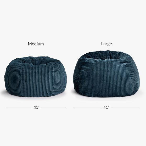 Chamois Midnight Blue Bean Bag Chair Slipcover Only | Pottery Barn Teen