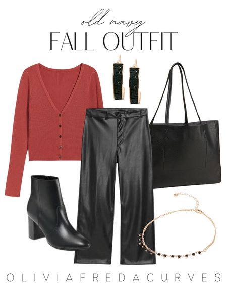 Old Navy Fall Outfit Idea

Leather pants | Square Toe Booties | Cardigan Top | Black Bag

#fallstyle #fallfashion #outfitinspo #ootd

#LTKworkwear #LTKmidsize #LTKfindsunder100