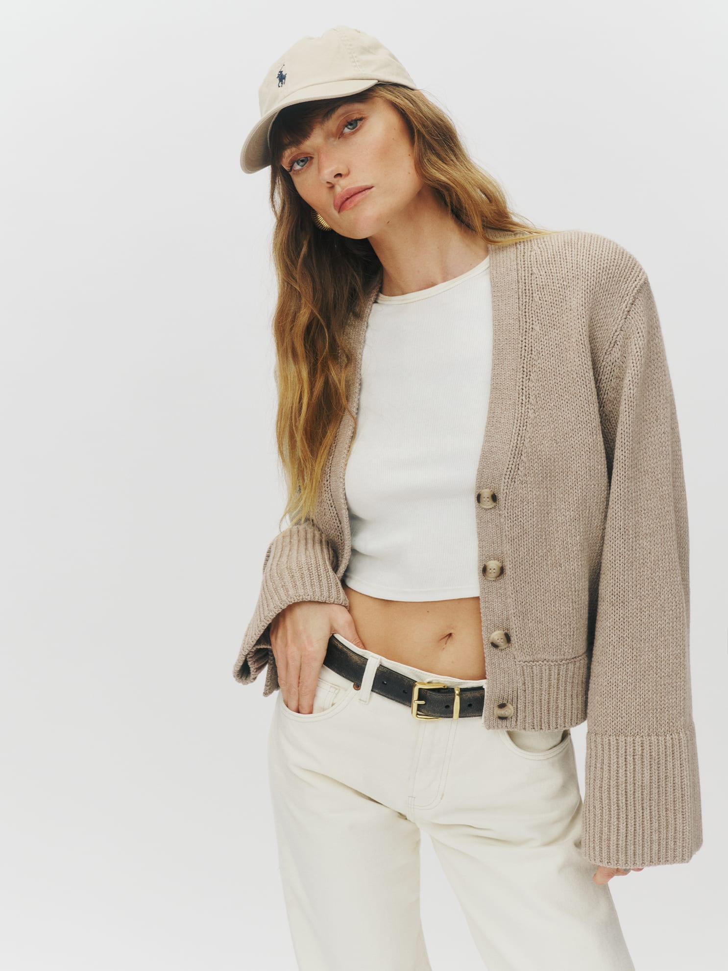 Nala Cotton Cashmere Cardigan | Reformation (Global)