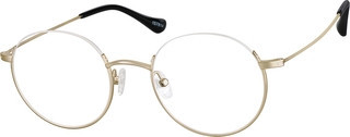 Zenni Minimalist Round Glasses Gold Metal Frame | Zenni Optical (US & CA)