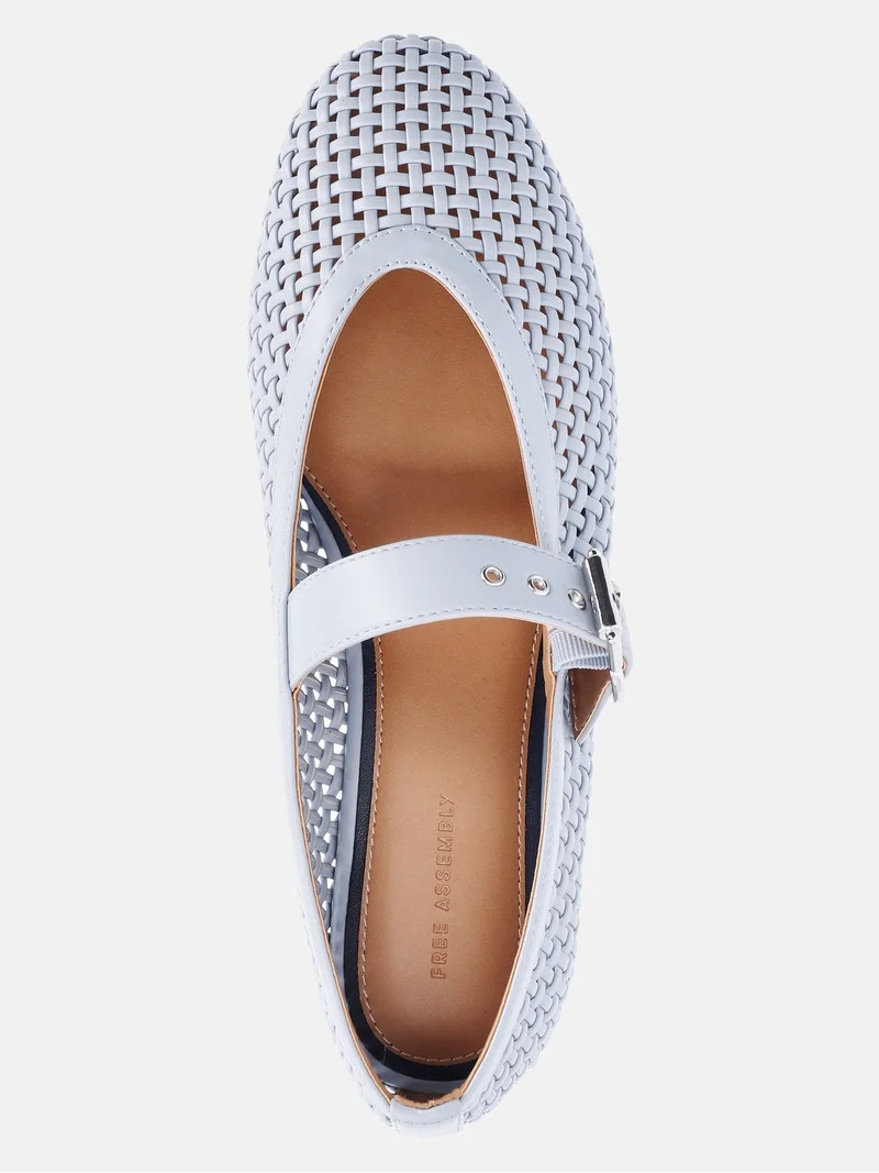Free Assembly Women's Woven Mary Jane Ballet Flats | Walmart (US)