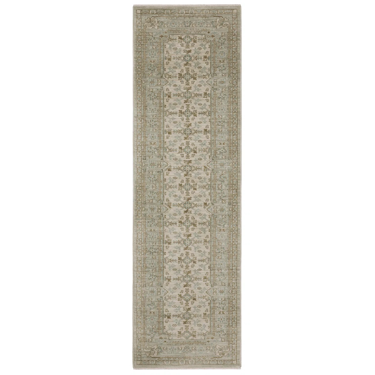 Graicyn Global Traditonal Beige/ Teal Area Rug | Wayfair North America