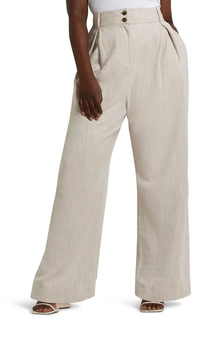 River Island Pleated Wide Leg Pants | Nordstrom | Nordstrom