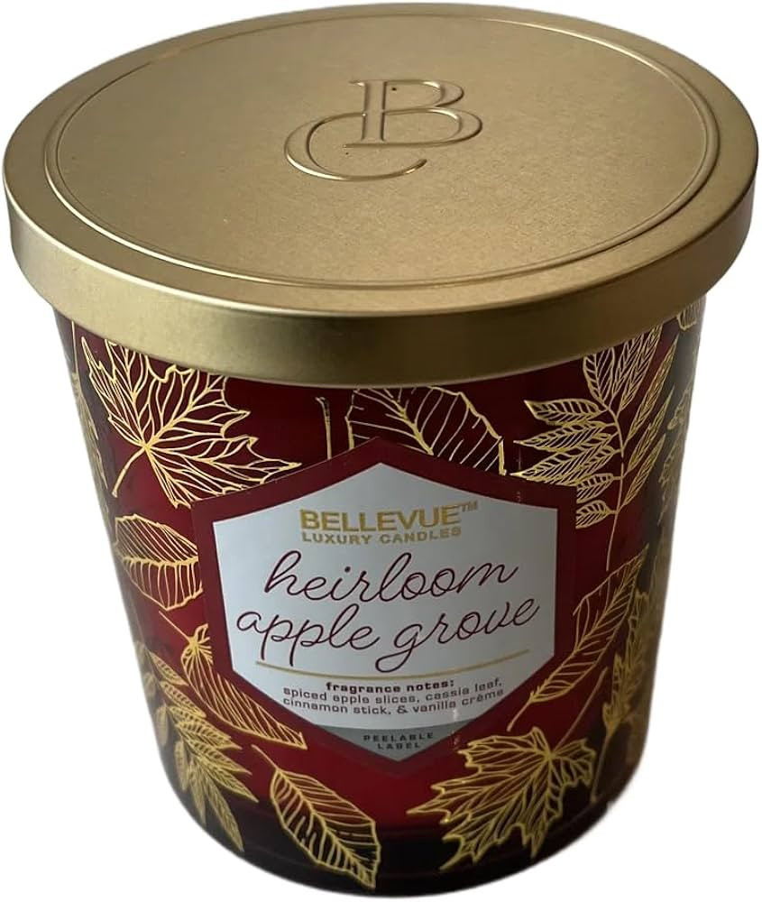 Bellevue Luxury Candles, 12 OZ Fragranced Candle, Soy Blend Wax, Essential Oils, Long-Lasting Bur... | Amazon (US)