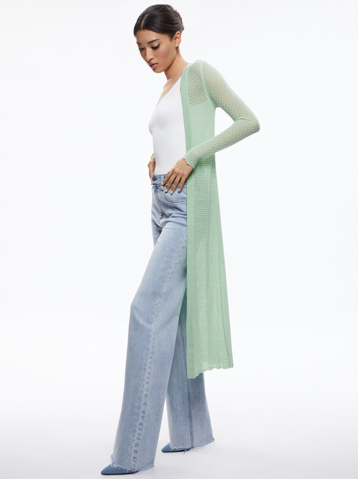 ALAIR POINTELLE SWEATER DUSTER | Alice + Olivia