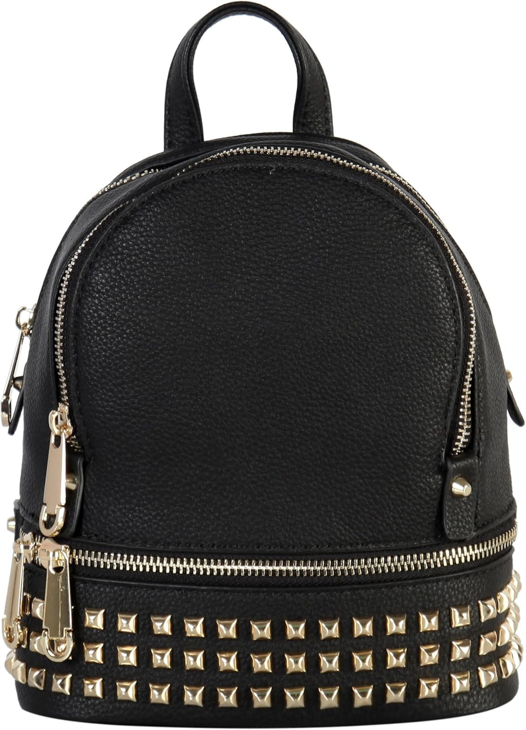 Rimen & Co. PU Leather Golden Studded & Zipper Décor Mini Chic Backpack BB-3851 | Amazon (US)