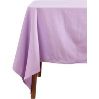 Homescapes Plain Cotton Tablecloth, 137cm x 178cm in Mauve | Size: 137 cm x 178 cm | Debenhams UK