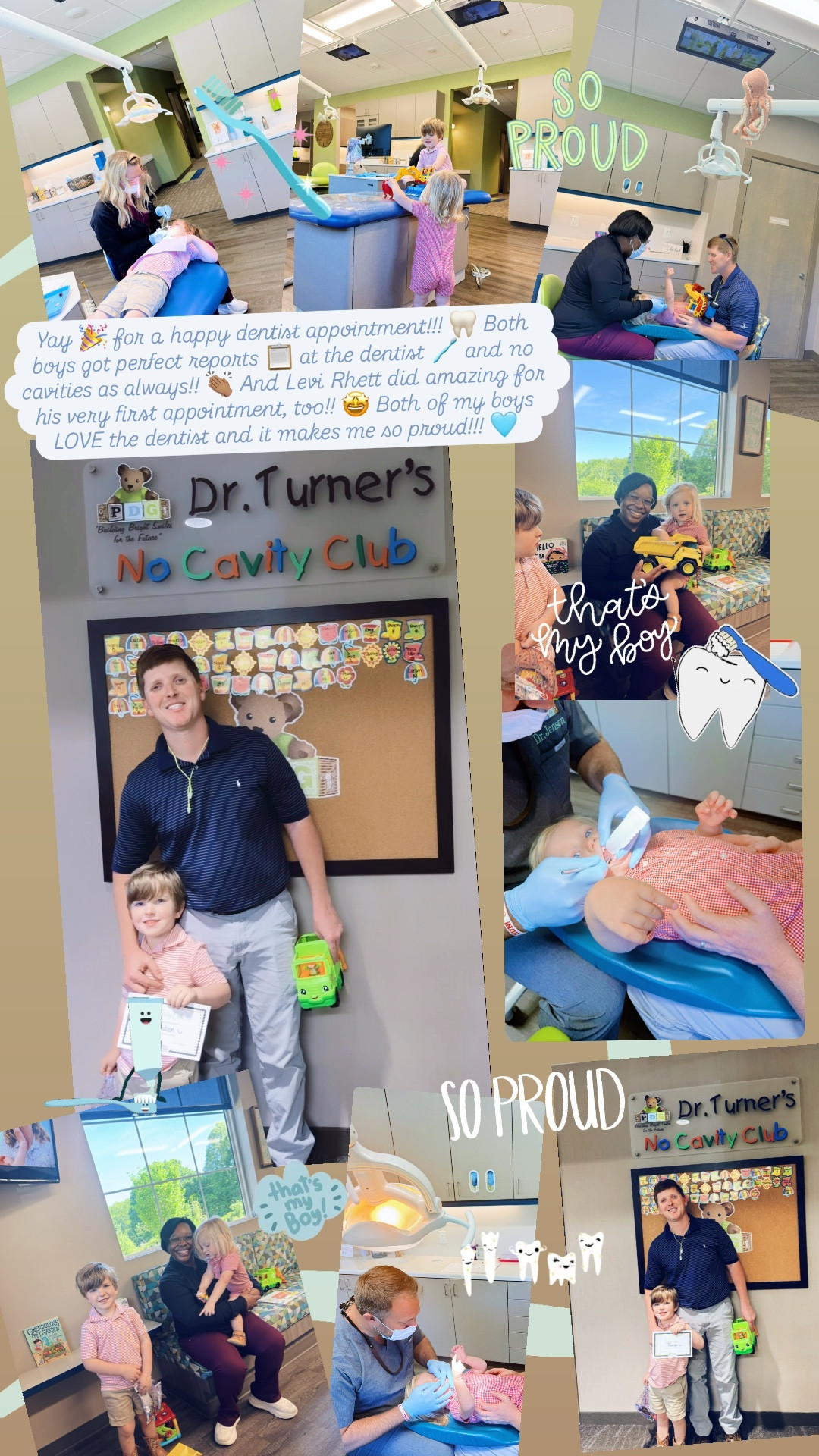 Yay 🎉 for a happy dentist appointment!!! 🦷 Both boys got perfect reports 📋 at the dentist 🪥 and no cavities as always!! 👏🏽 And Levi Rhett did amazing for his very first appointment, too!! 🤩 Both of my boys LOVE the dentist and it makes me so proud!!! 🩵 