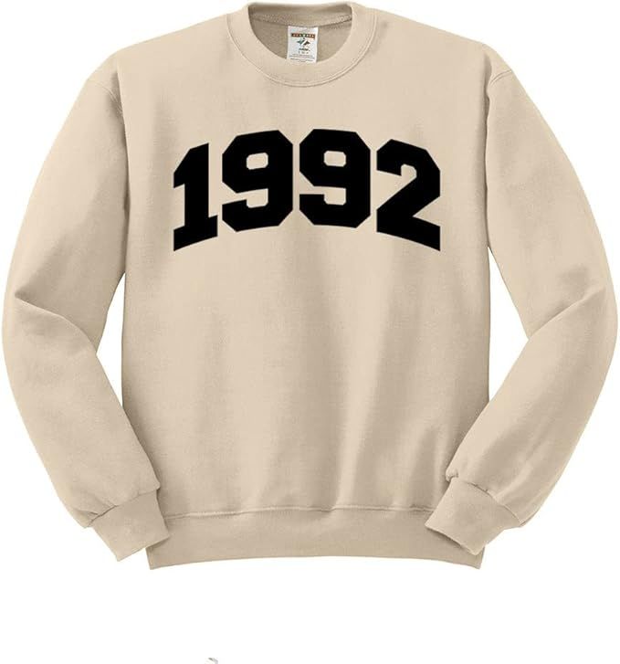 Amazon.com: TeesAndTankYou 1992 College Style Sweatshirt Unisex 2X-Large Sand : Clothing, Shoes &... | Amazon (US)