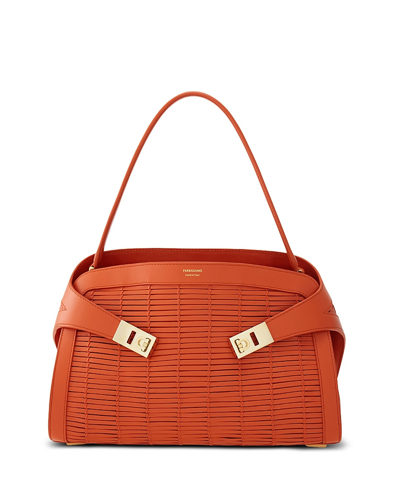 Ferragamo Hug Medium Woven Leather Handbag | Bloomingdale's (US)