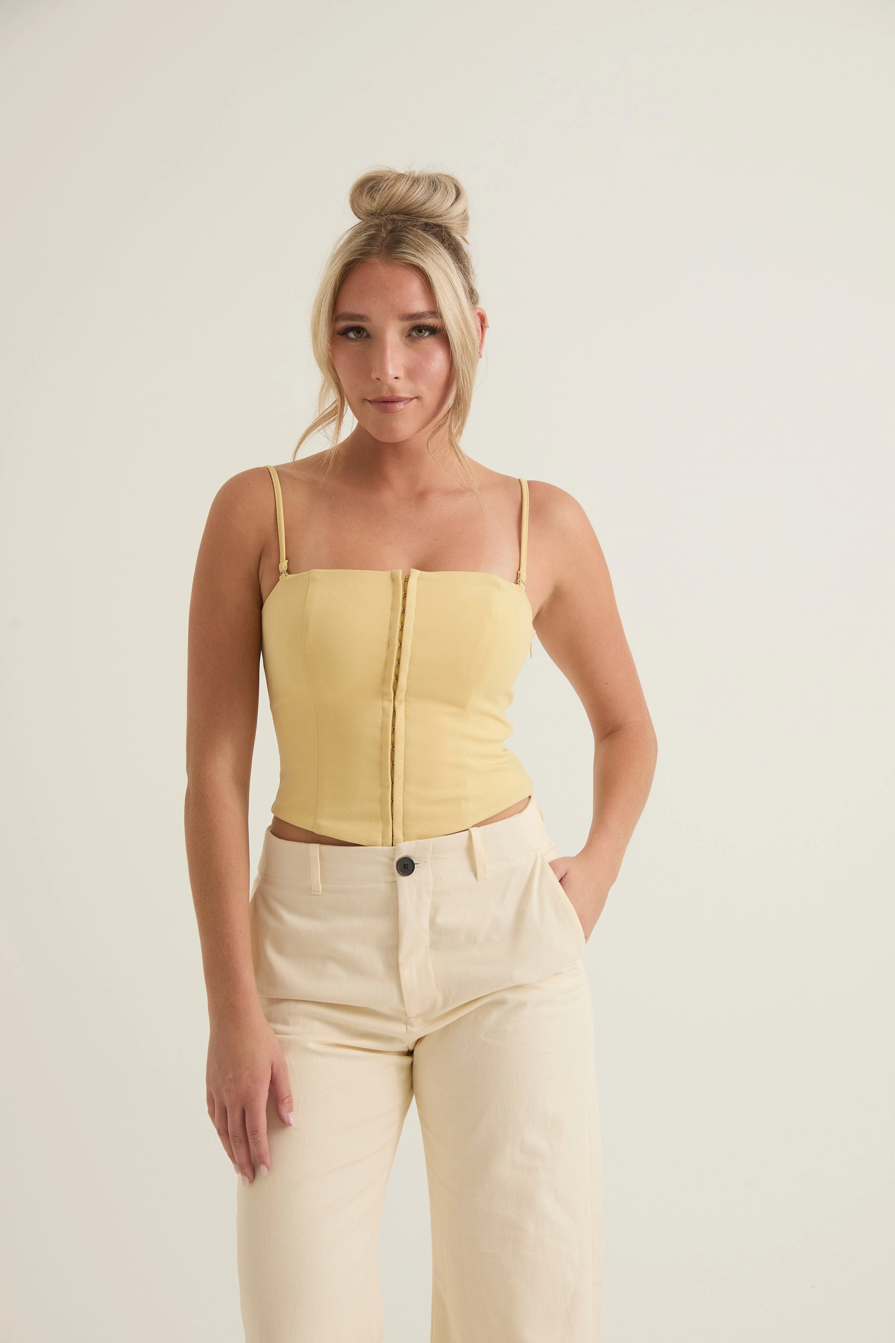 QUINN TOP | Citrus & Black | Alana Eve