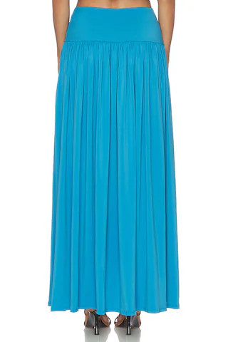 Justine Maxi Skirt in Cerulean Blue | Revolve Clothing (Global)