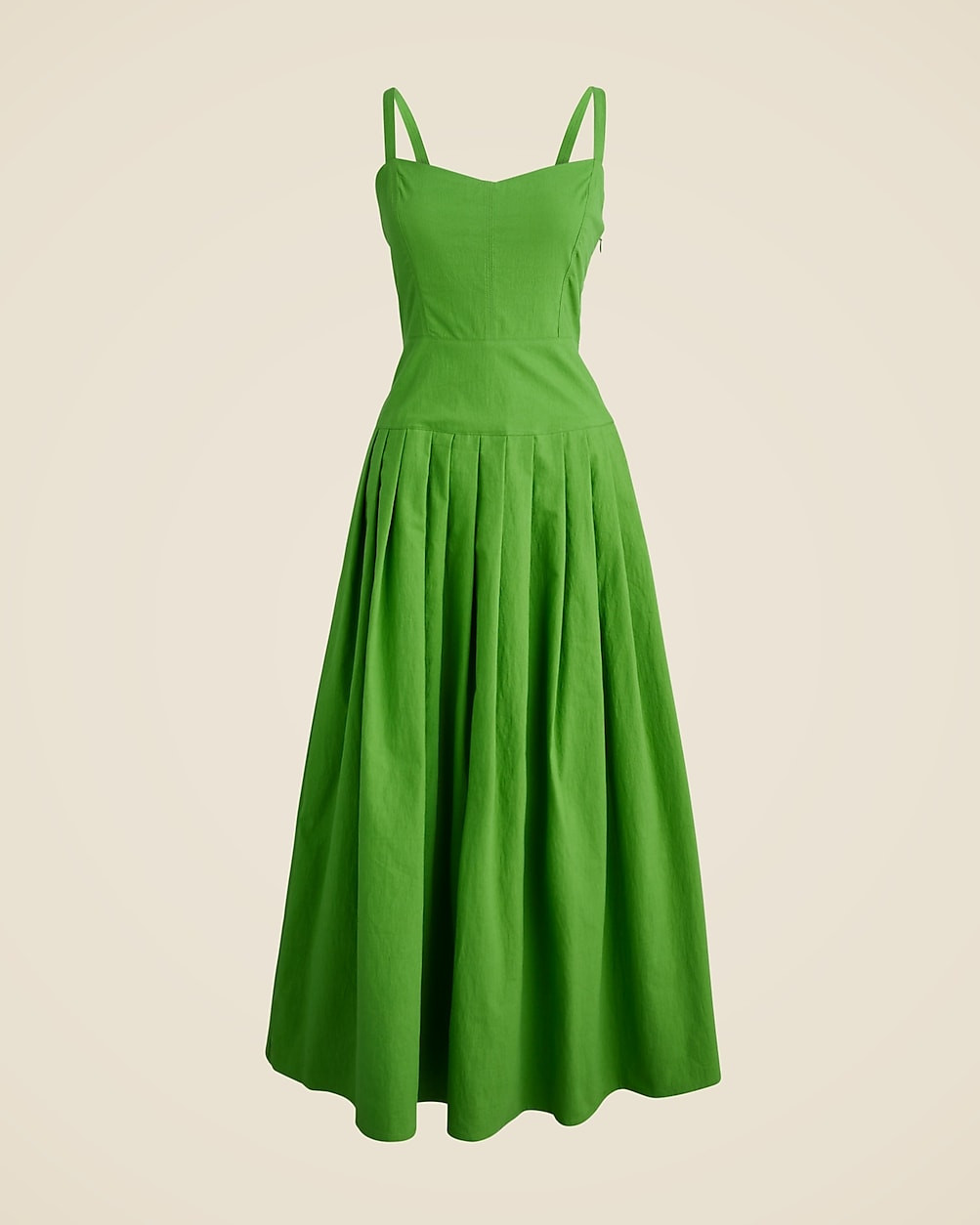 Pleated drop-waist dress in crinkle cotton blend | J. Crew US
