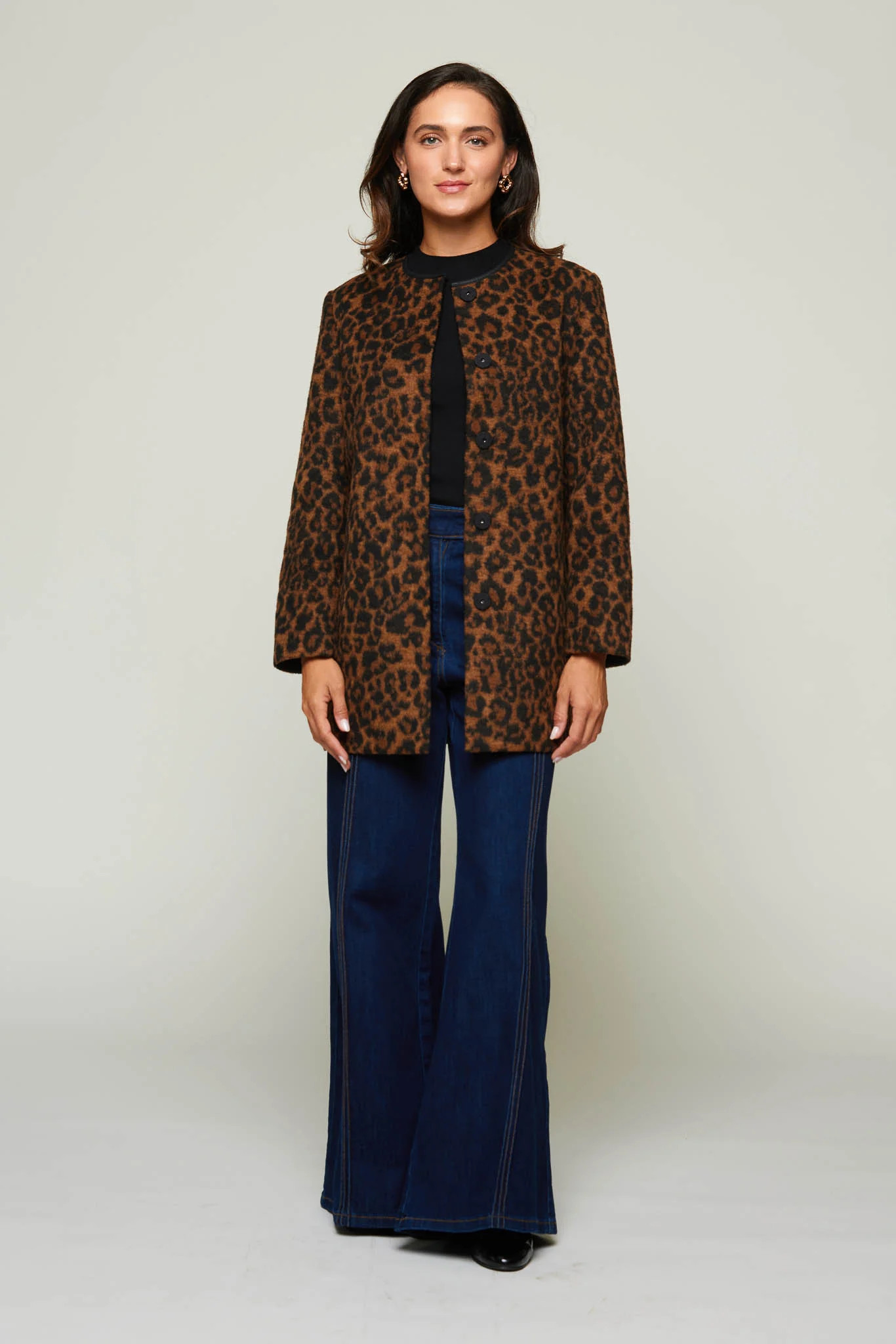 Geraldine Leopard Print Coat | Benaar La