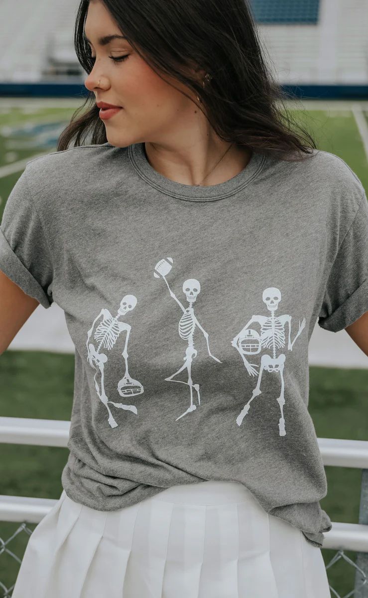 charlie southern: skeleton football t shirt | RIFFRAFF