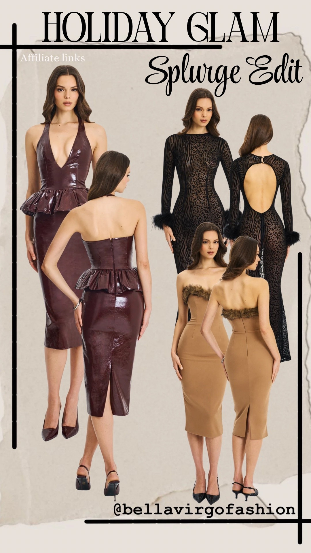 Holiday glam:Splurge Edit
Stay ready this party season with these gorgeous holiday dresses! From leather, mesh and fur…these have your holiday looks covered! 

#LTKSeasonal #LTKootd #LTKHoliday