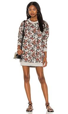 Lovers and Friends Ollie Sweatshirt Dress in Red Victorian Floral from Revolve.com | Revolve Clothing (Global)