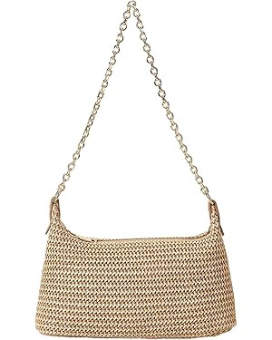 Verdusa Women's Straw Woven Shoulder Bag Tote Handbag Summer Beach Purse | Amazon (US)