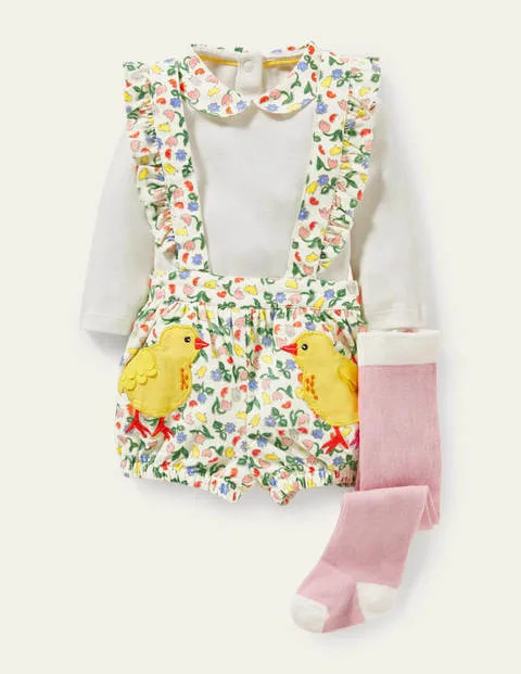 Cord Bloomer 3 Piece Set - Ivory Baby Chicks | Boden (US)